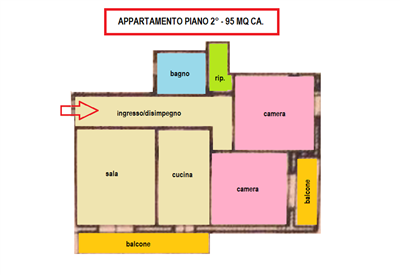 Appartamento in buono stato di 90 mq. a Marina Di Carrara