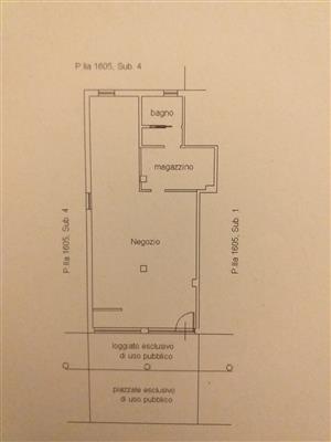 Locale commerciale in buono stato di 70 mq.